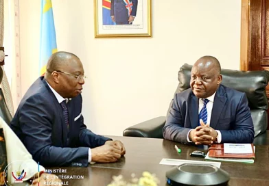 INTEGRATION REGIONALE  :  Charles Assamba (CICOS) fait un plaidoyer chez Mbusa Nyamwisi pour la dotation d’un site de construction du siège